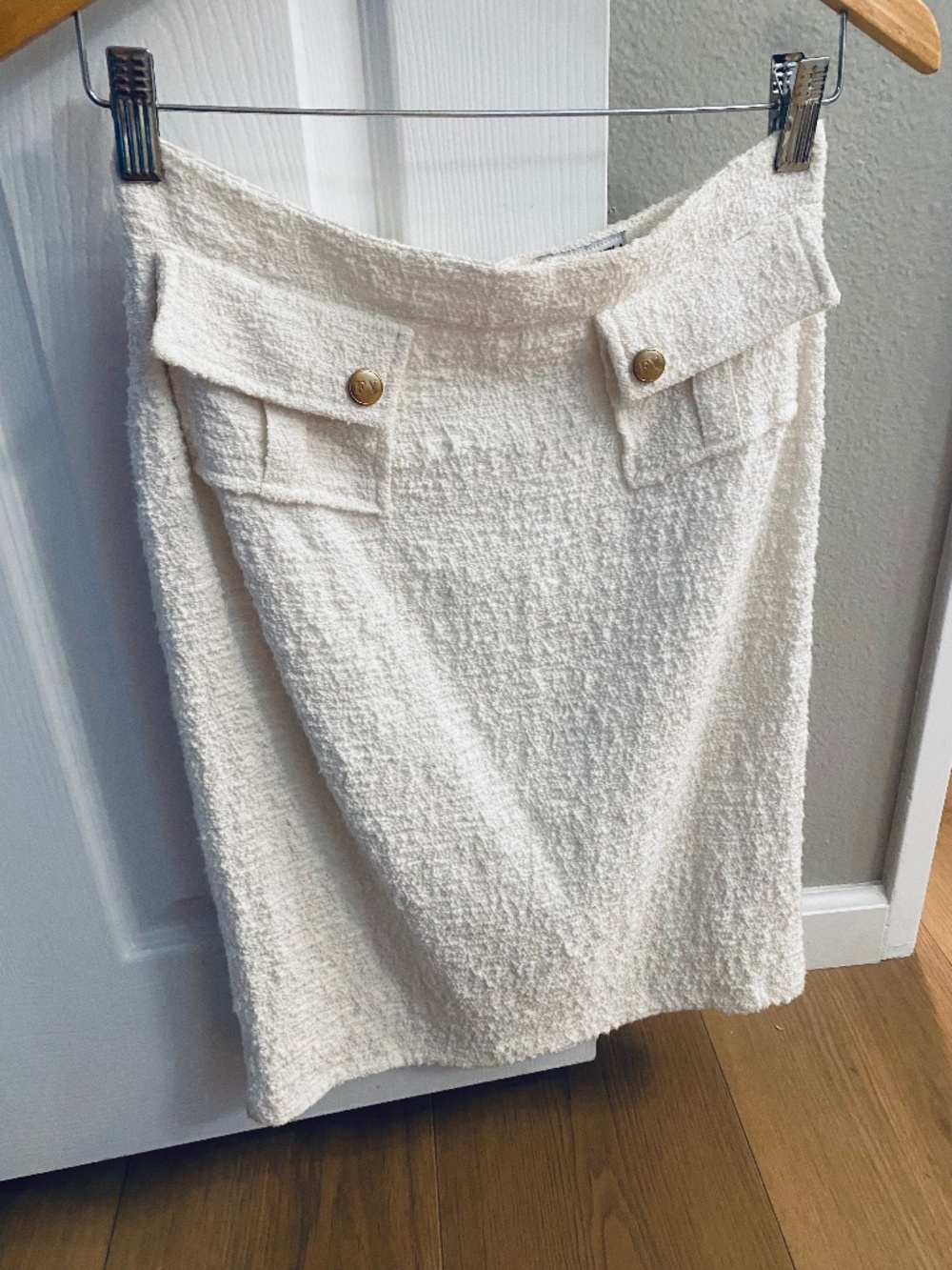 Felipe Varela Cream Pencil skirt